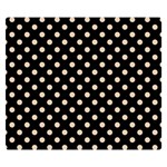 Polka Dots - Pastel Brown on Black Double Sided Flano Blanket (Small)