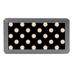 Polka Dots - Pastel Brown on Black Memory Card Reader (Mini)