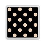 Polka Dots - Pastel Brown on Black Memory Card Reader with Storage (Square)