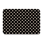 Polka Dots - Pastel Brown on Black Plate Mat
