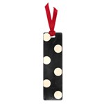 Polka Dots - Pastel Brown on Black Small Book Mark