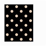 Polka Dots - Pastel Brown on Black Small Garden Flag (Two Sides)