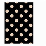 Polka Dots - Pastel Brown on Black Large Garden Flag (Two Sides)