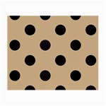 Polka Dots - Black on Tan Brown Small Glasses Cloth