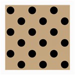 Polka Dots - Black on Tan Brown Medium Glasses Cloth
