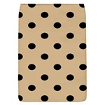 Polka Dots - Black on Tan Brown Removable Flap Cover (S)