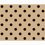 Polka Dots - Black on Tan Brown Collage 8  x 10 