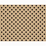 Polka Dots - Black on Tan Brown Collage 11  x 14 