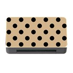Polka Dots - Black on Tan Brown Memory Card Reader with CF