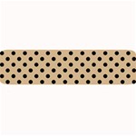 Polka Dots - Black on Tan Brown Medium Bar Mat