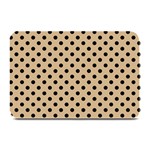 Polka Dots - Black on Tan Brown Plate Mat