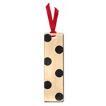 Polka Dots - Black on Tan Brown Small Book Mark
