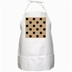 Polka Dots - Black on Tan Brown BBQ Apron