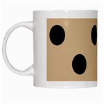 Polka Dots - Black on Tan Brown Black Mug