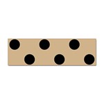 Polka Dots - Black on Tan Brown Sticker (Bumper)