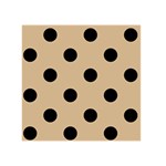 Polka Dots - Black on Tan Brown Greeting Card 5  x 7 