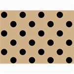 Polka Dots - Black on Tan Brown 5  x 7  Photo Cards
