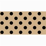Polka Dots - Black on Tan Brown 4  x 8  Photo Cards