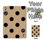 Polka Dots - Black on Tan Brown Playing Cards 54 Designs
