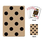 Polka Dots - Black on Tan Brown Playing Cards Single Design