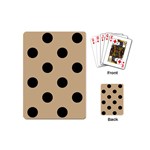 Polka Dots - Black on Tan Brown Playing Cards (Mini)