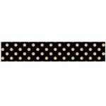 Polka Dots - Tan Brown on Black Flano Scarf (Large)