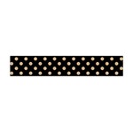 Polka Dots - Tan Brown on Black Flano Scarf (Mini)
