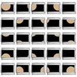Polka Dots - Tan Brown on Black 9mm Italian Charm (25 pack)