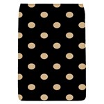 Polka Dots - Tan Brown on Black Removable Flap Cover (S)