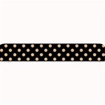 Polka Dots - Tan Brown on Black Small Bar Mat