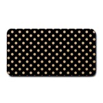 Polka Dots - Tan Brown on Black Medium Bar Mat