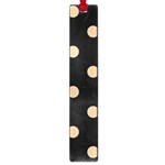 Polka Dots - Tan Brown on Black Large Book Mark