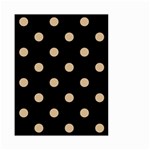 Polka Dots - Tan Brown on Black Small Garden Flag (Two Sides)