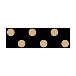 Polka Dots - Tan Brown on Black Sticker Bumper (10 pack)