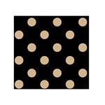 Polka Dots - Tan Brown on Black Greeting Card 5  x 7 