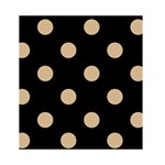 Polka Dots - Tan Brown on Black Greeting Card 4.5  x 6 