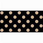 Polka Dots - Tan Brown on Black 4  x 8  Photo Cards