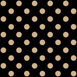 Polka Dots - Tan Brown on Black ScrapBook Page 8  x 8 
