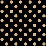 Polka Dots - Tan Brown on Black ScrapBook Page 12  x 12 