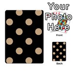 Polka Dots - Tan Brown on Black Multi-purpose Cards (Rectangle)