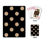 Polka Dots - Tan Brown on Black Playing Cards Single Design