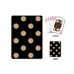 Polka Dots - Tan Brown on Black Playing Cards (Mini)