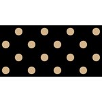 Polka Dots - Tan Brown on Black YOU ARE INVITED 3D Greeting Card (8x4)