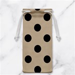 Polka Dots - Black on Khaki Brown Jewelry Bag