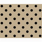 Polka Dots - Black on Khaki Brown Collage 8  x 10 