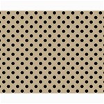 Polka Dots - Black on Khaki Brown Collage 11  x 14 
