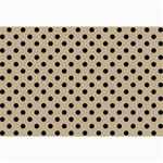 Polka Dots - Black on Khaki Brown Collage 12  x 18 