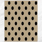 Polka Dots - Black on Khaki Brown Canvas 16  x 20 