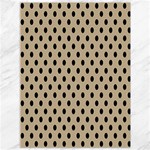 Polka Dots - Black on Khaki Brown Canvas 36  x 48 