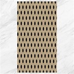 Polka Dots - Black on Khaki Brown Canvas 40  x 72 